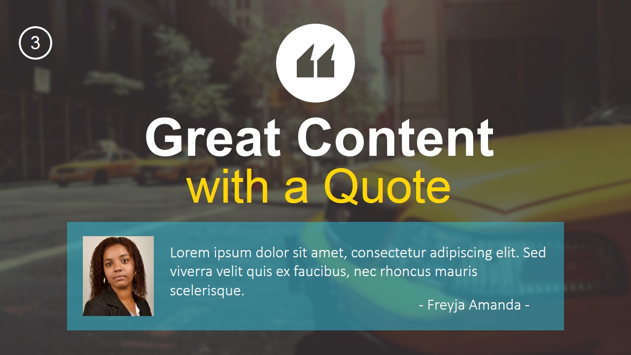 PPT Template Quotable Content