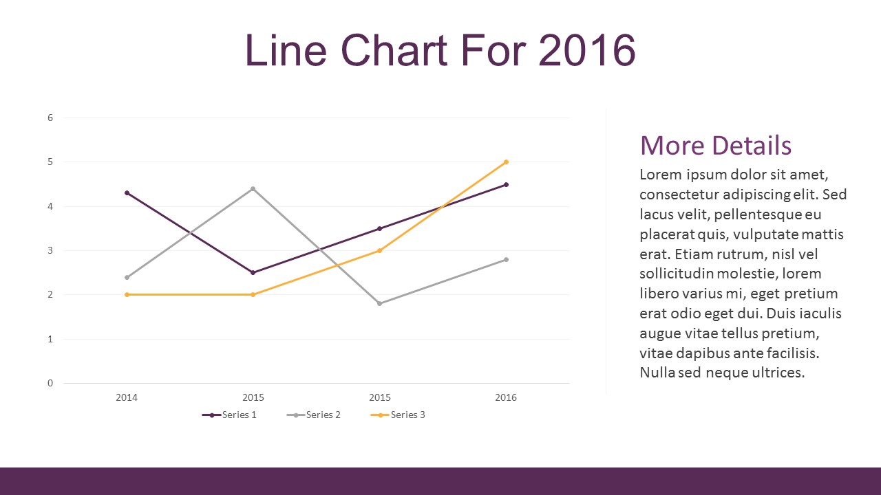 Line Chart Business Statistics For PowerPoint Template