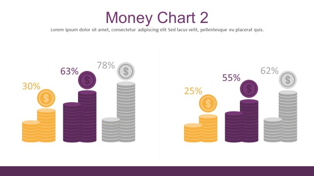 Money Chart Percentage Flow For Business PowerPoint