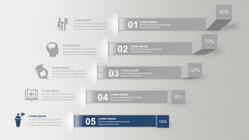 Data Chart For Business PowerPoint With 3D Effects