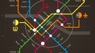 Subway Metro Map Cool Design Style PowerPoint