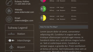 Subway Map With Terminals PowerPoint Templates