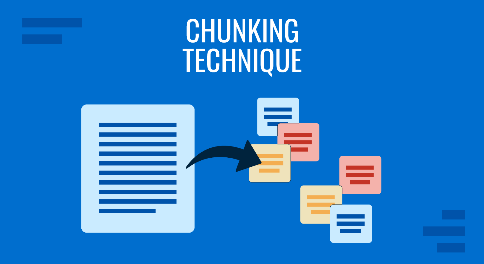 Cover for The Chunking Technique public speaking guide by SlideModel