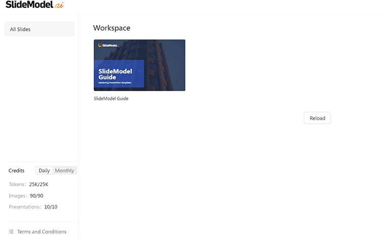 Opening SlideModel AI