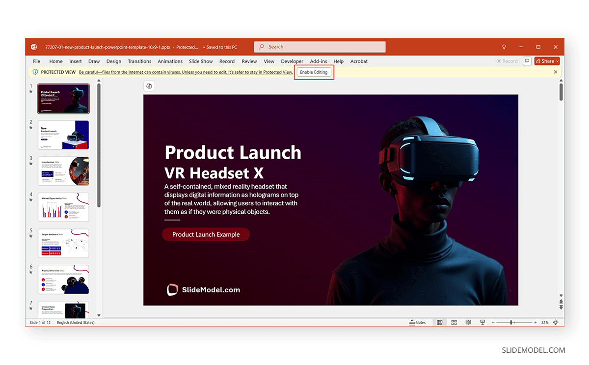 Enable editing in PowerPoint