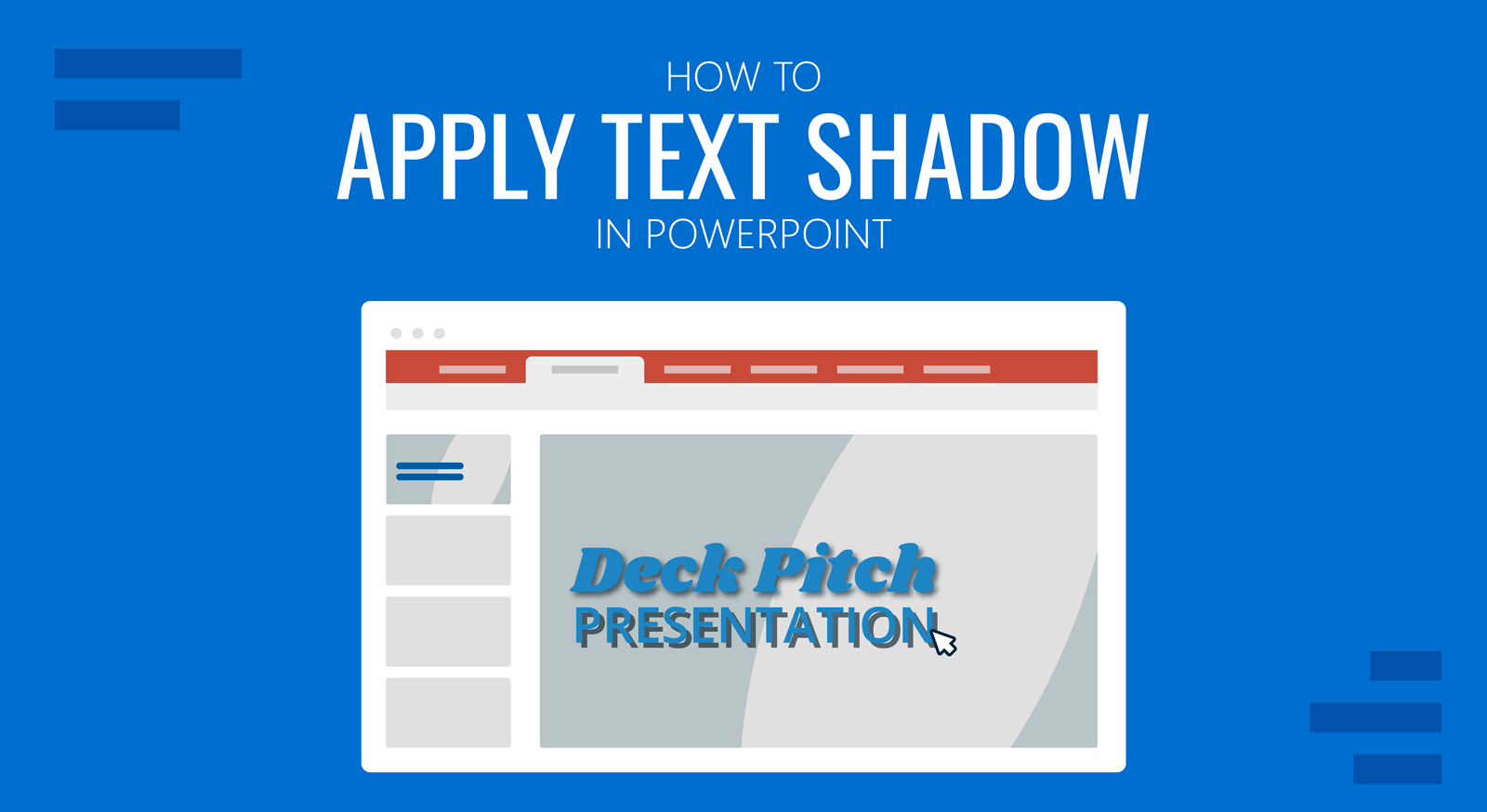 how to apply a text shadow on powerpoint