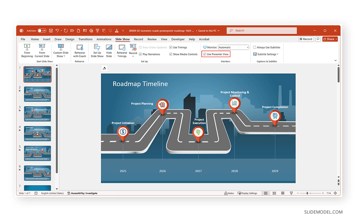 Finding Presenter View in PowerPoint