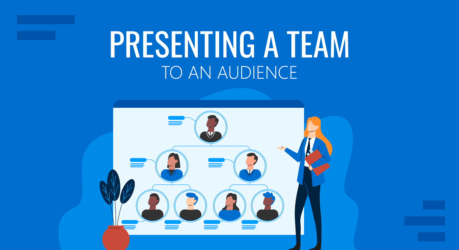 cover for presenting a team to an audience