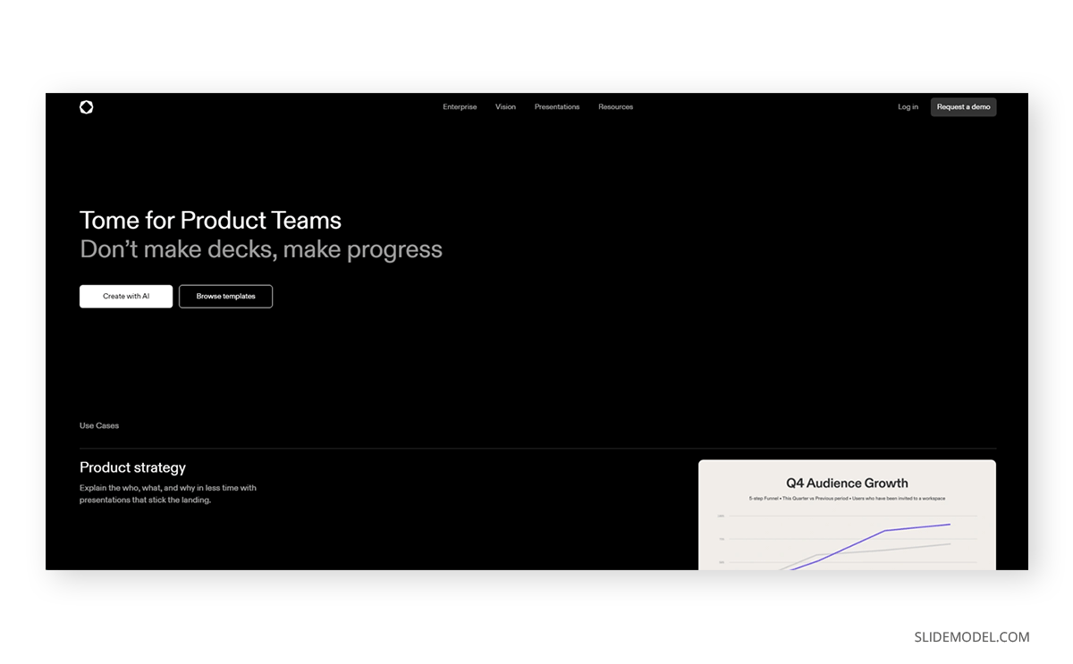 Tome.app homepage
