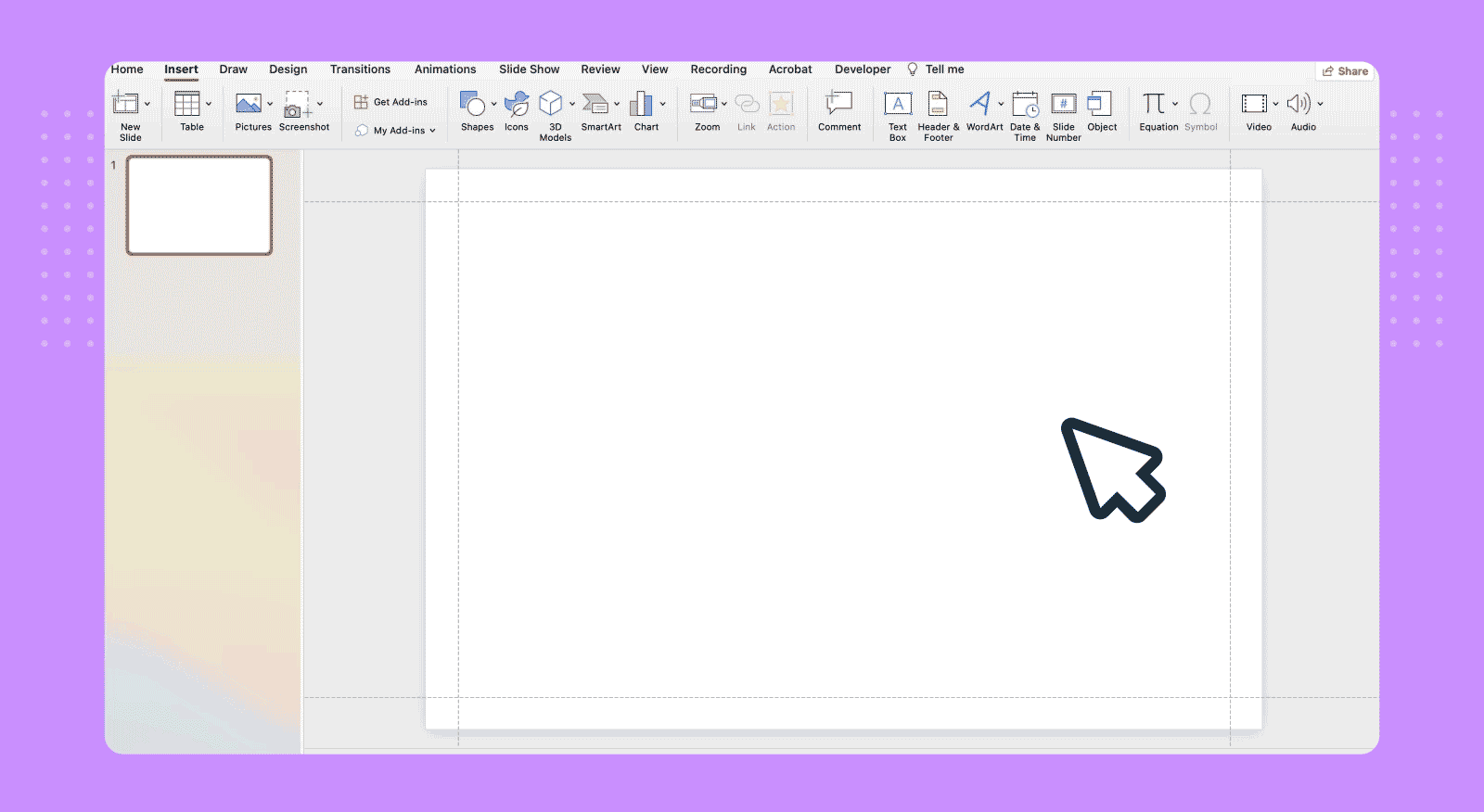 Creating a business card from PowerPoint shapes