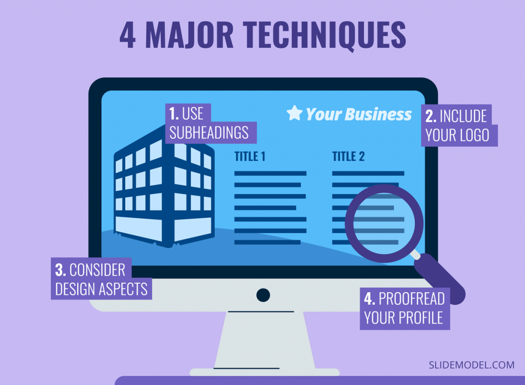 company-profile-infographic-diagram-template-vector-image