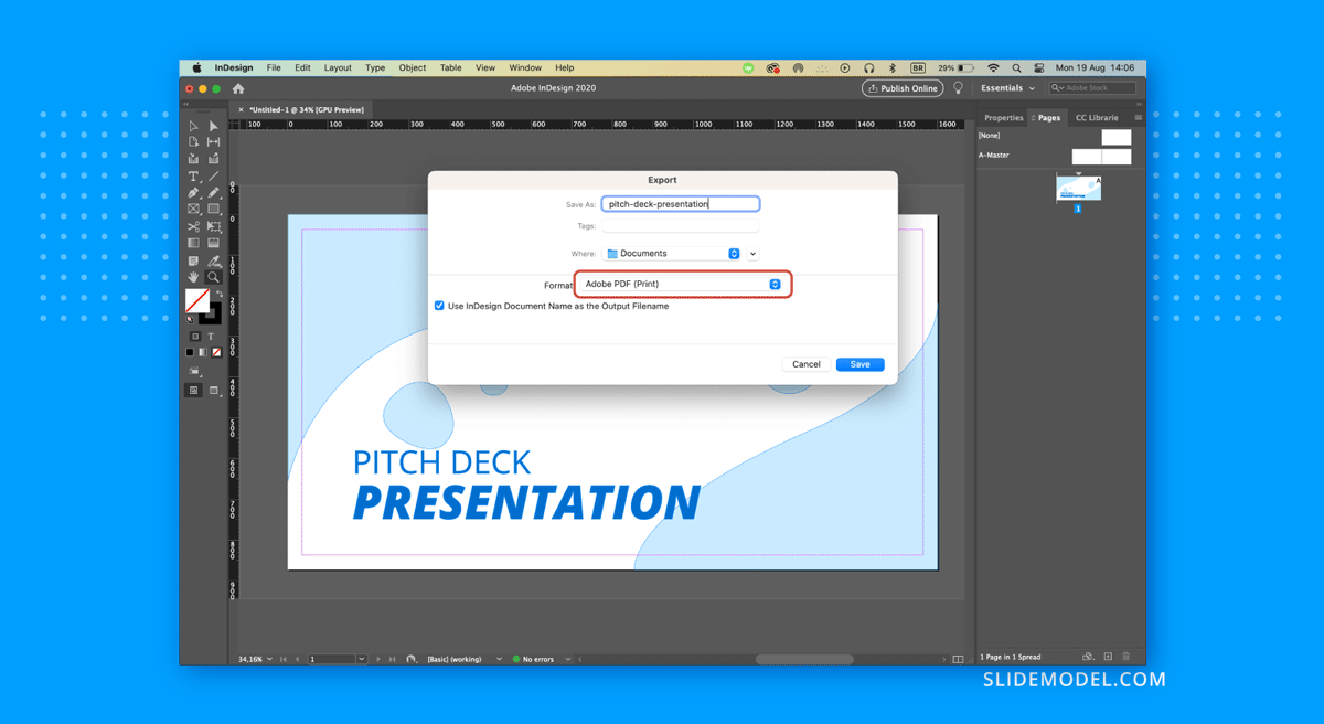 open pdf presentation in powerpoint