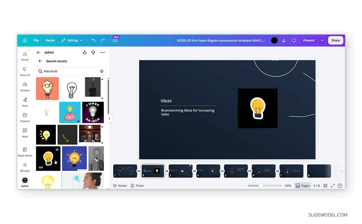 How to use GIPHY in Canva