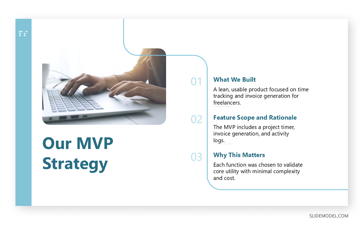 Presenting features to include in an MVP