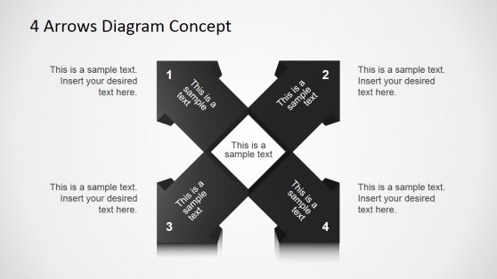 Free 4 Arrows Diagram Slides for PowerPoint - SlideModel