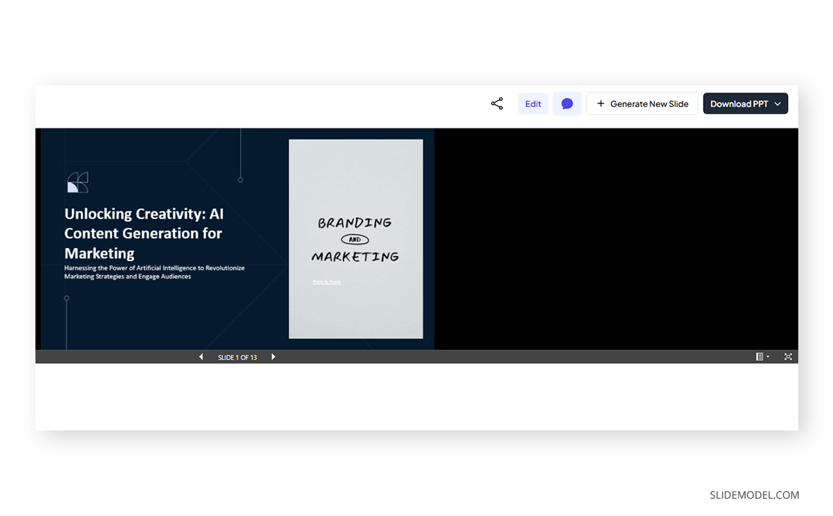 MagicSlides presentation deck result