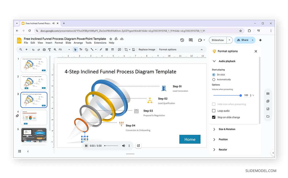 Google Slides interactive presentation with narration track