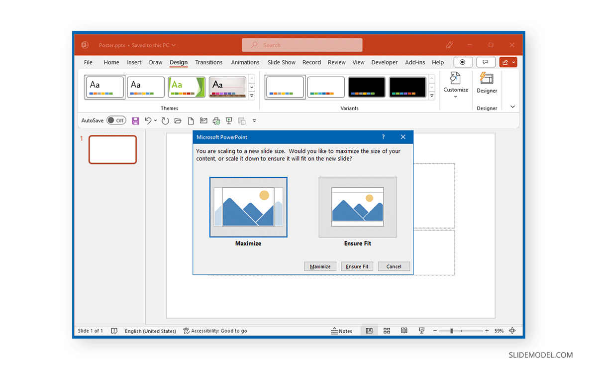 Maximize vs. Ensure Fit in PowerPoint