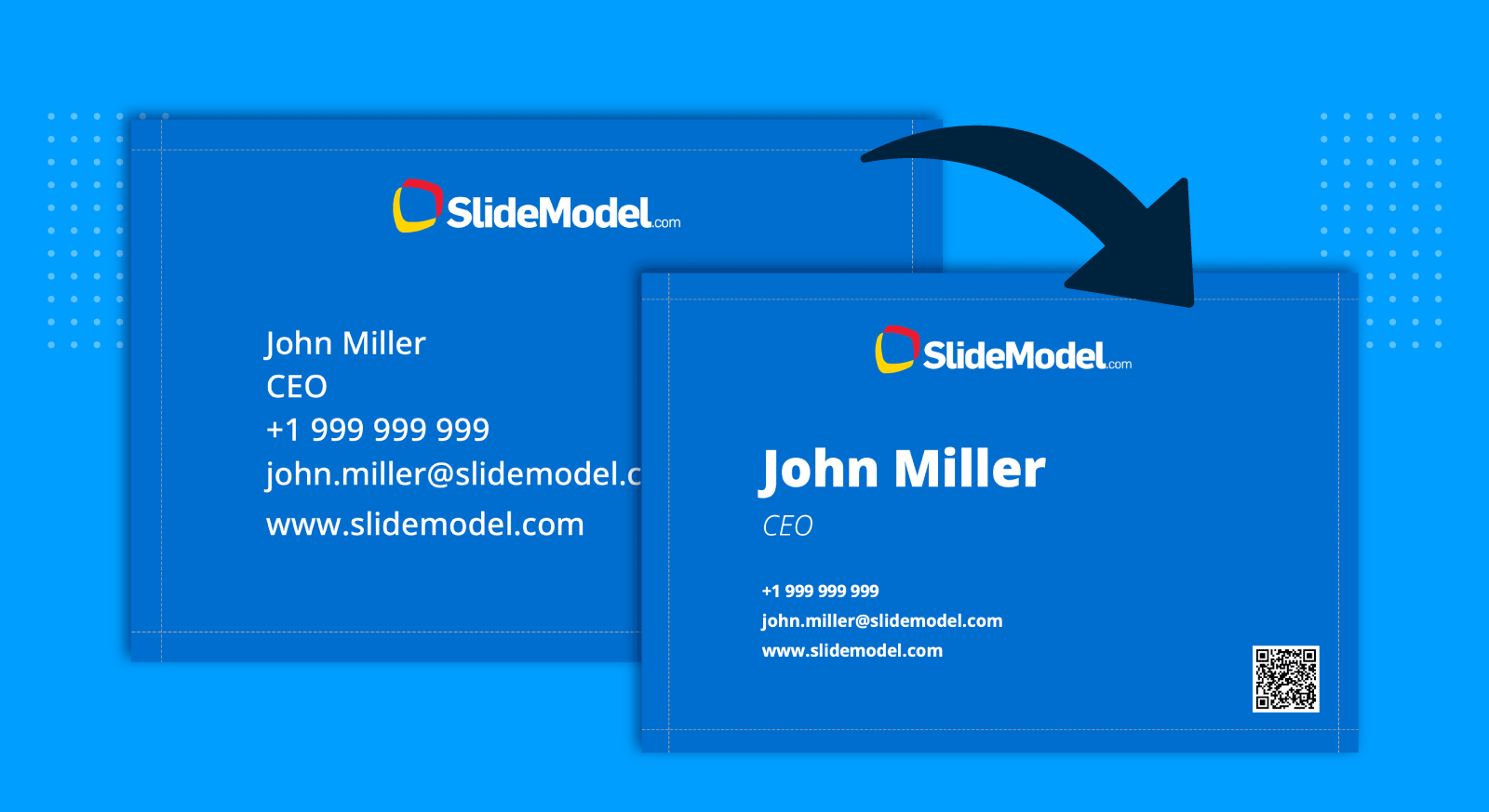 Two-sided business card PowerPoint template