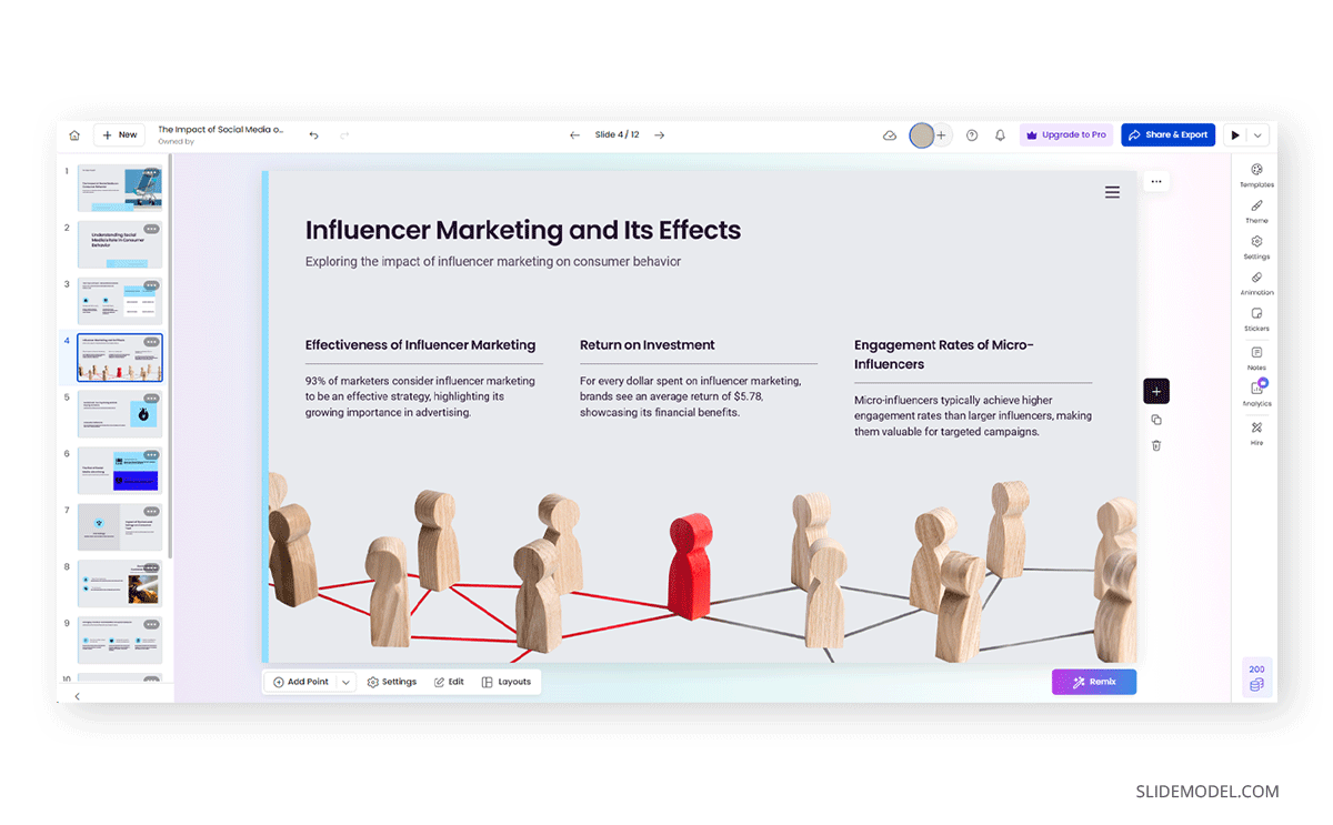 Generated slide deck with Presentations AI