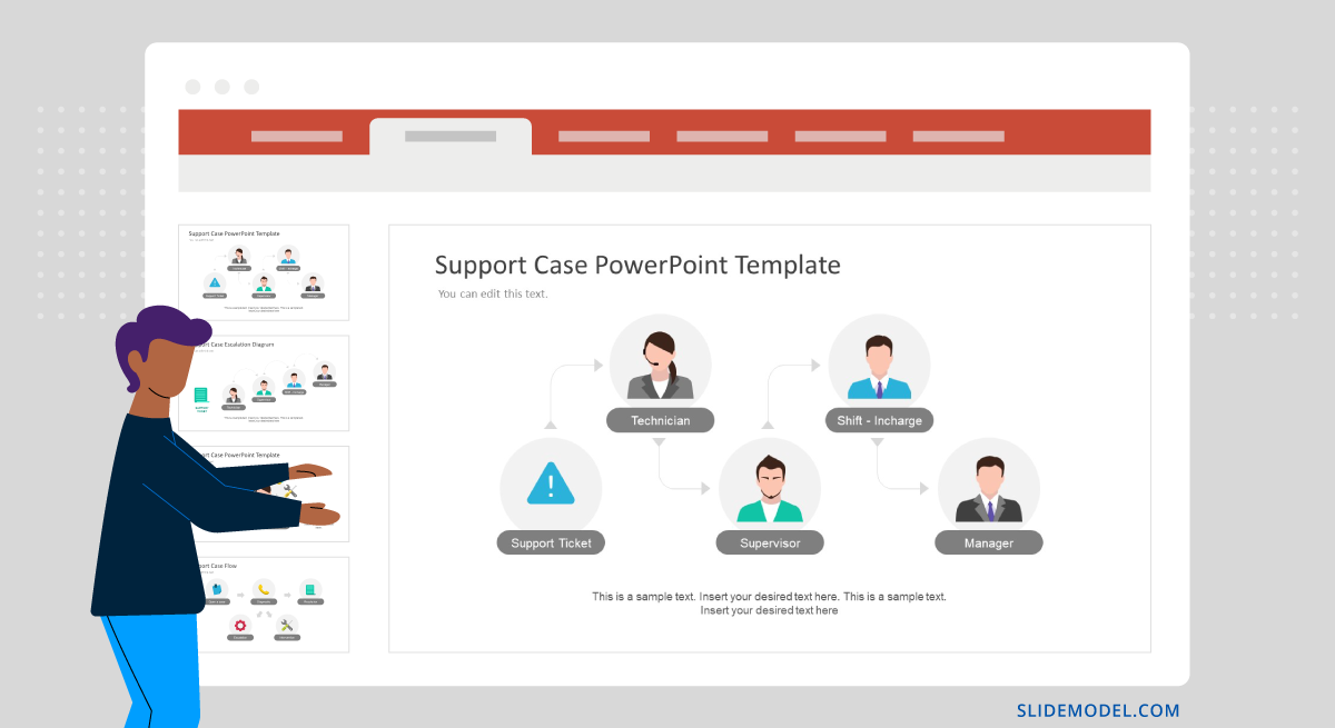 support case PowerPoint template