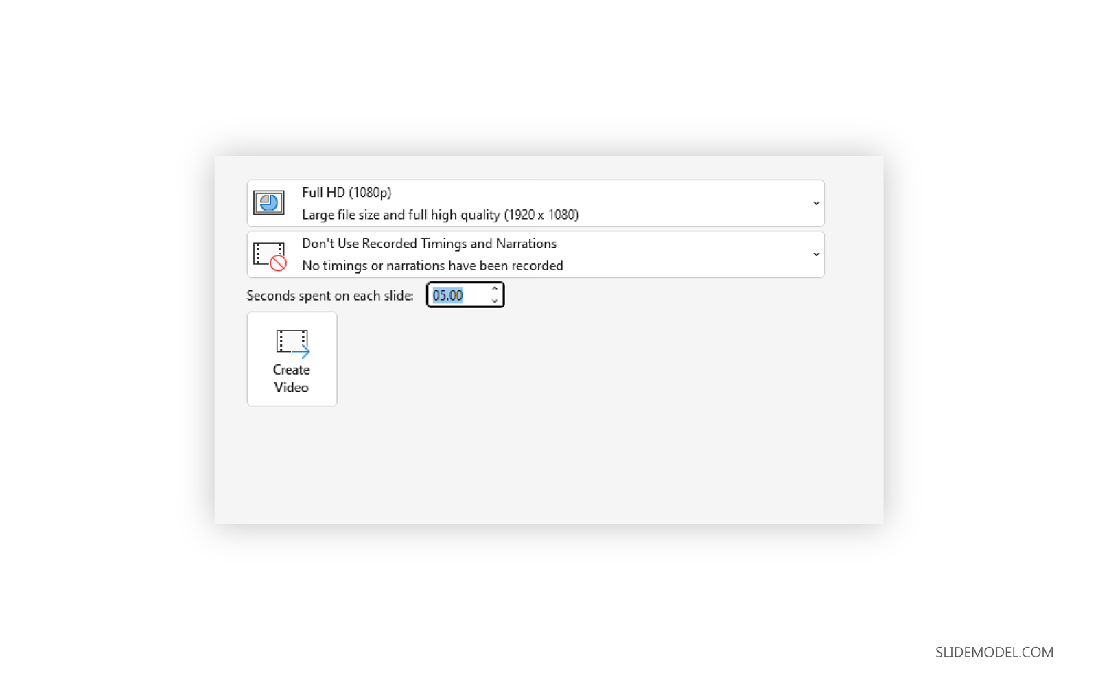 Default Timing Seconds per Slide