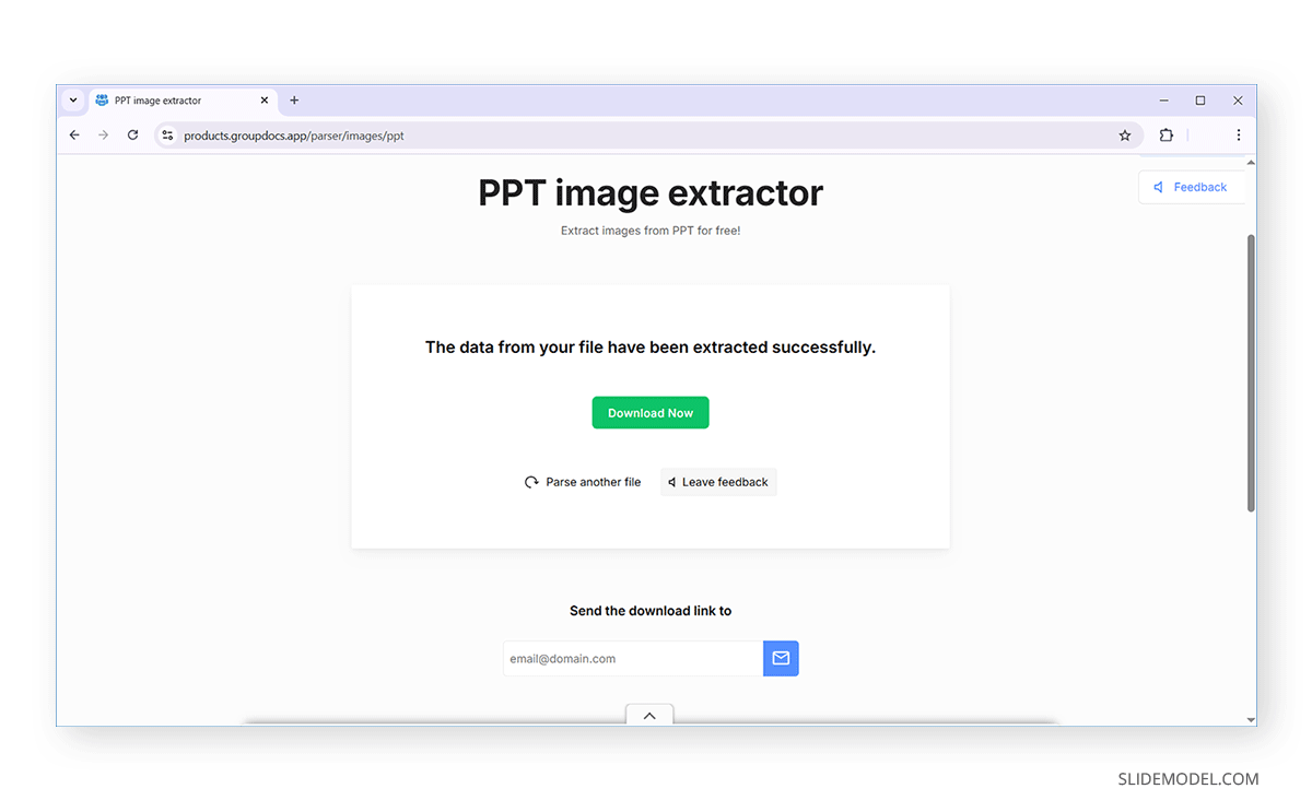 Using a PPT image extractor online
