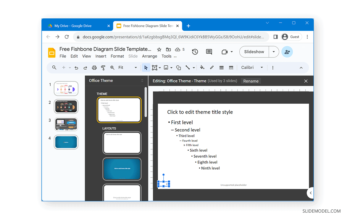 Edit slide numbers in Google Slides