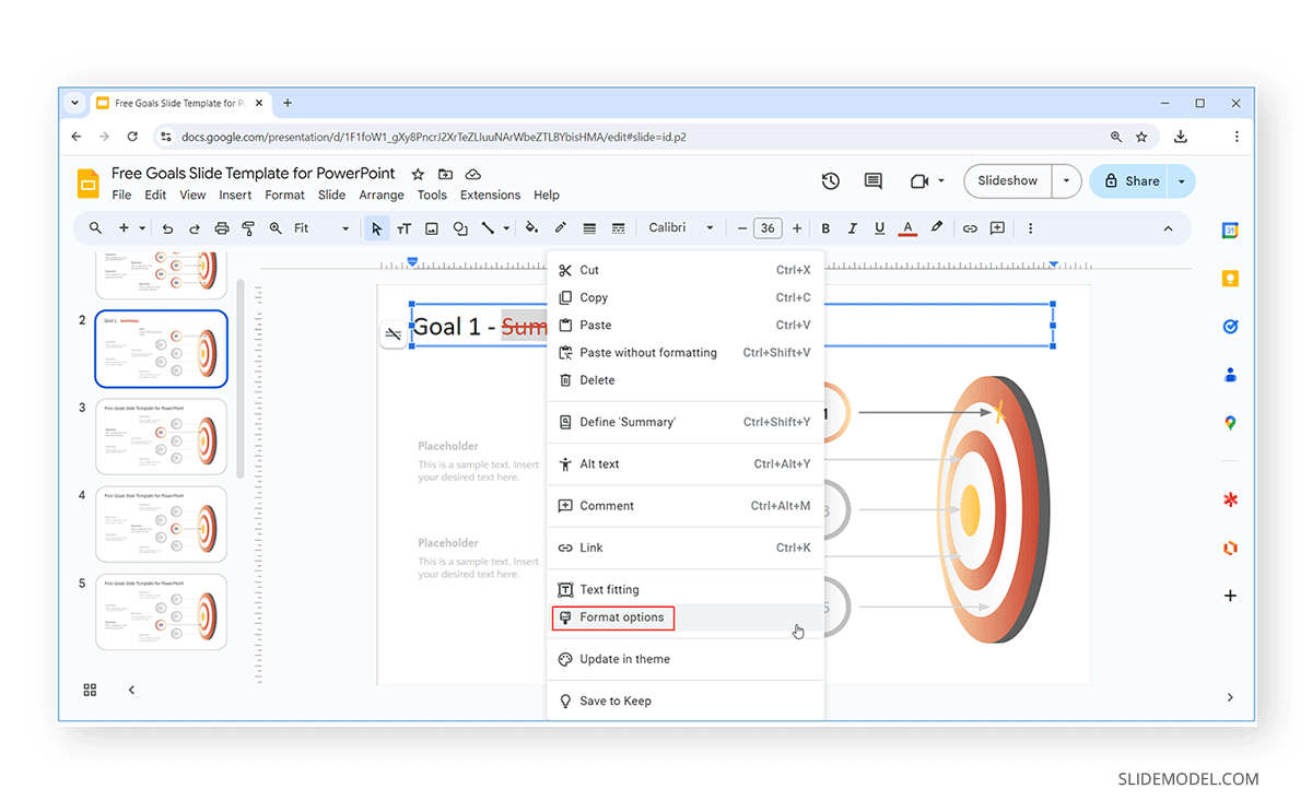 Locating Format Options