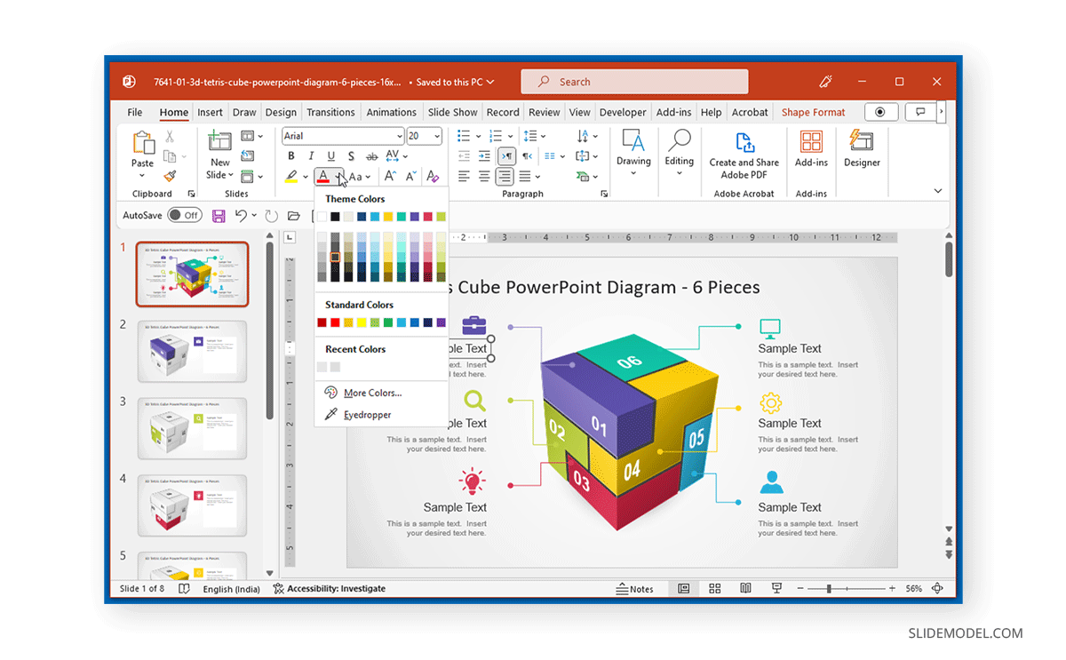 PowerPoint Ribbon menu