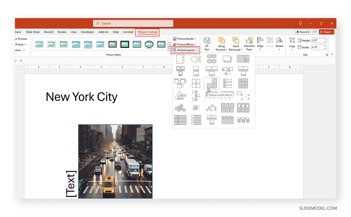 PPT Picture Layout options