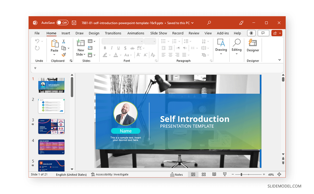 How to combine PowerPoint presentation via copy & paste slide