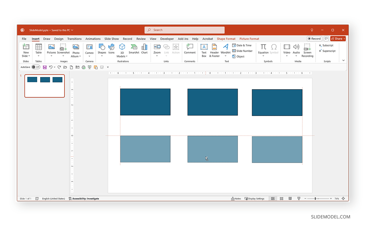 PowerPoint multishape duplicate