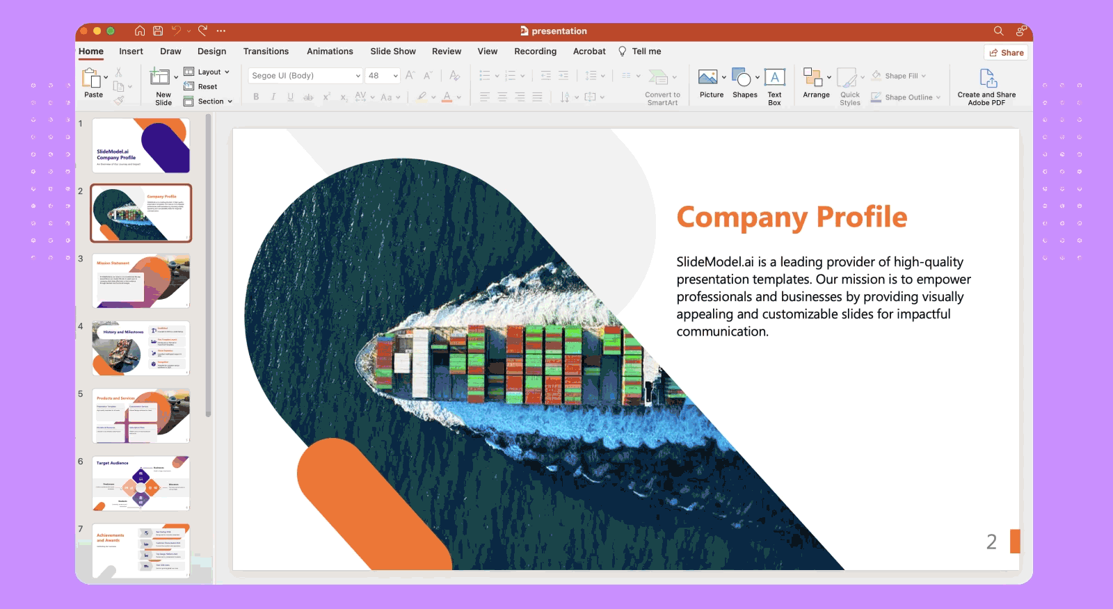 100% editable slide deck in PowerPoint made with SlideModel.ai