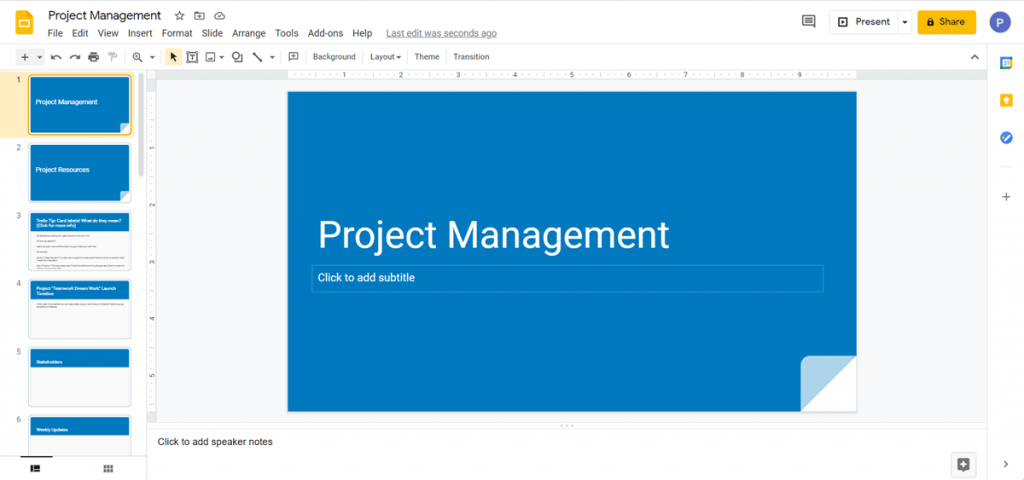 Open Trello Presentation in Google Slides