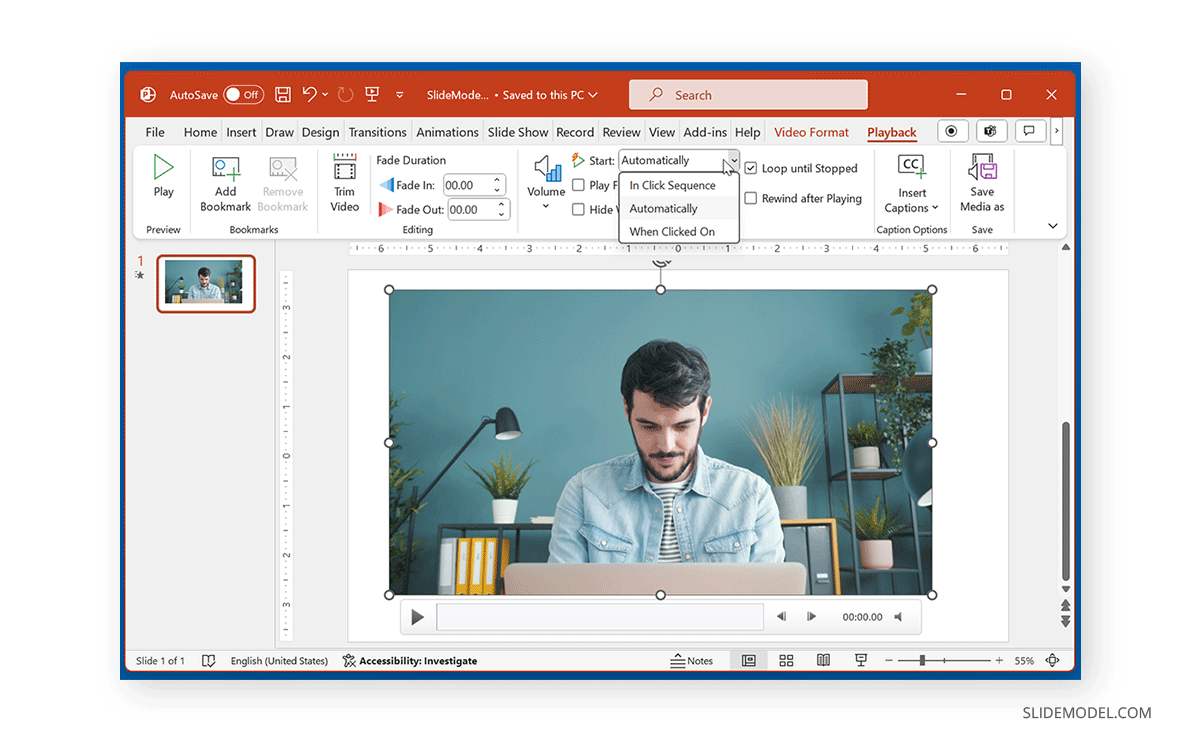 Playback Sequence options in PowerPoint