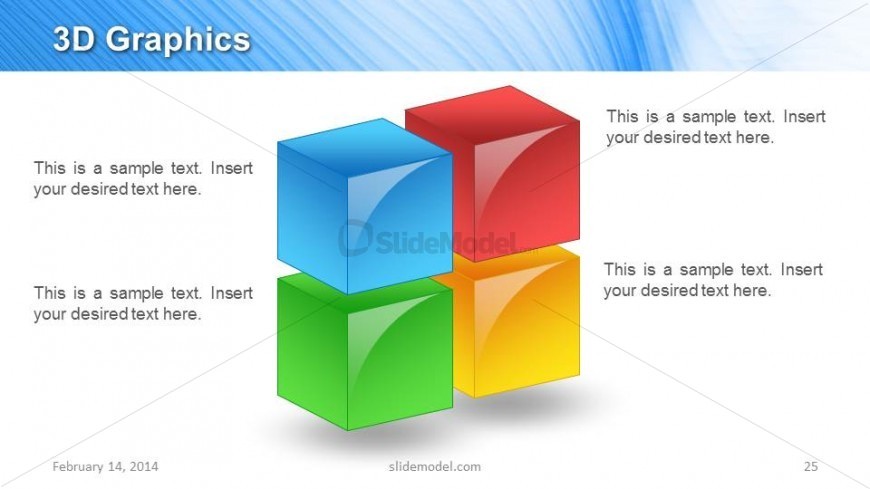 3d Cubes Slide Design For Powerpoint Slidemodel 9090