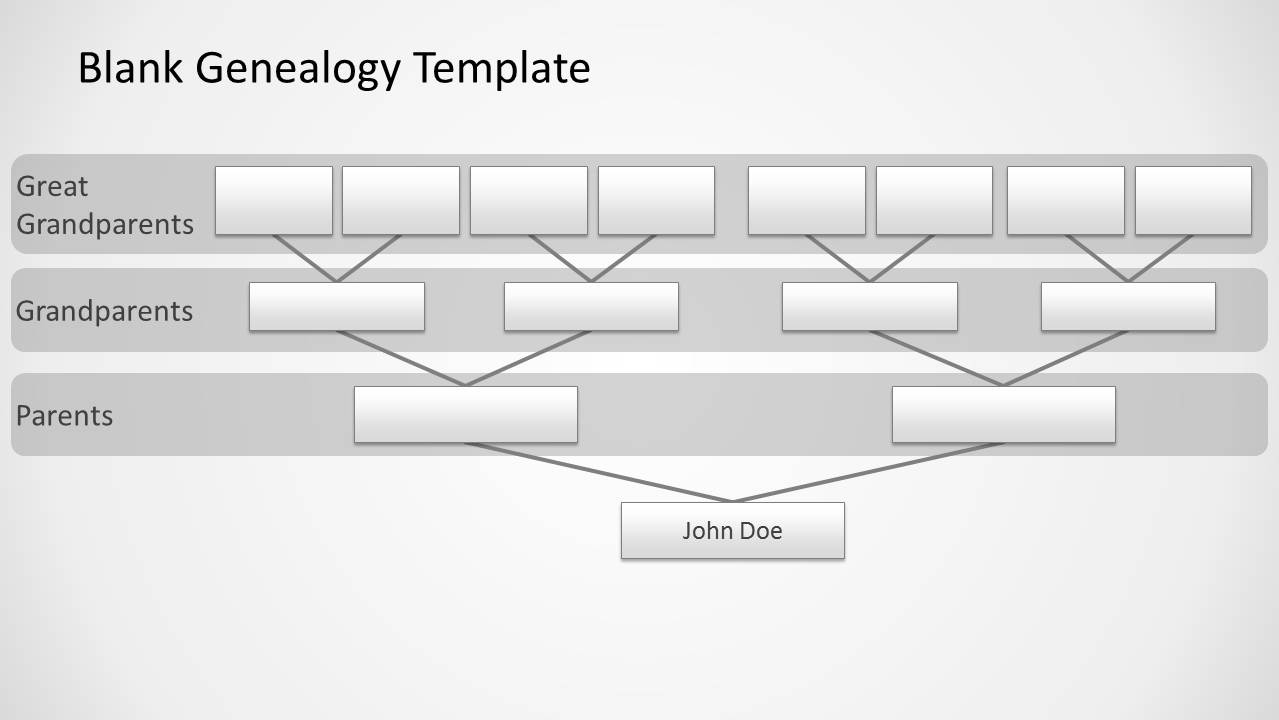 Blank Genealogy Slide Design for PowerPoint - SlideModel Intended For Blank Tree Diagram Template