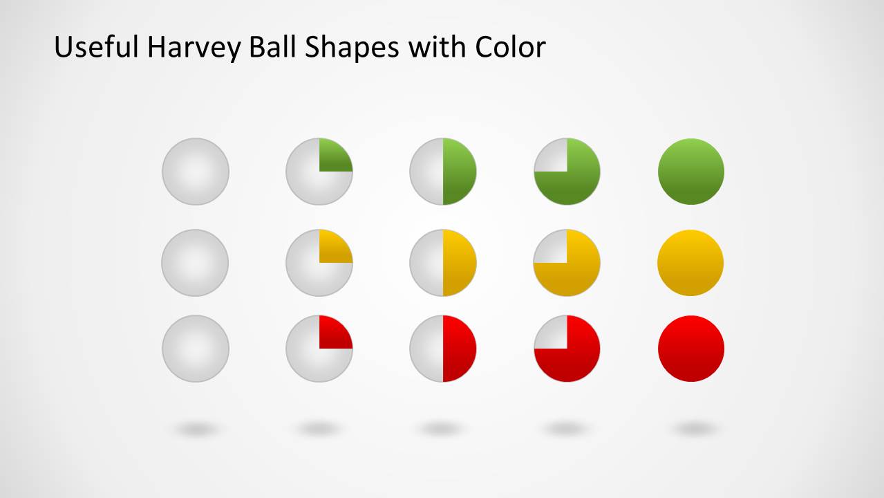 Harvey Ball Shapes for PowerPoint SlideModel