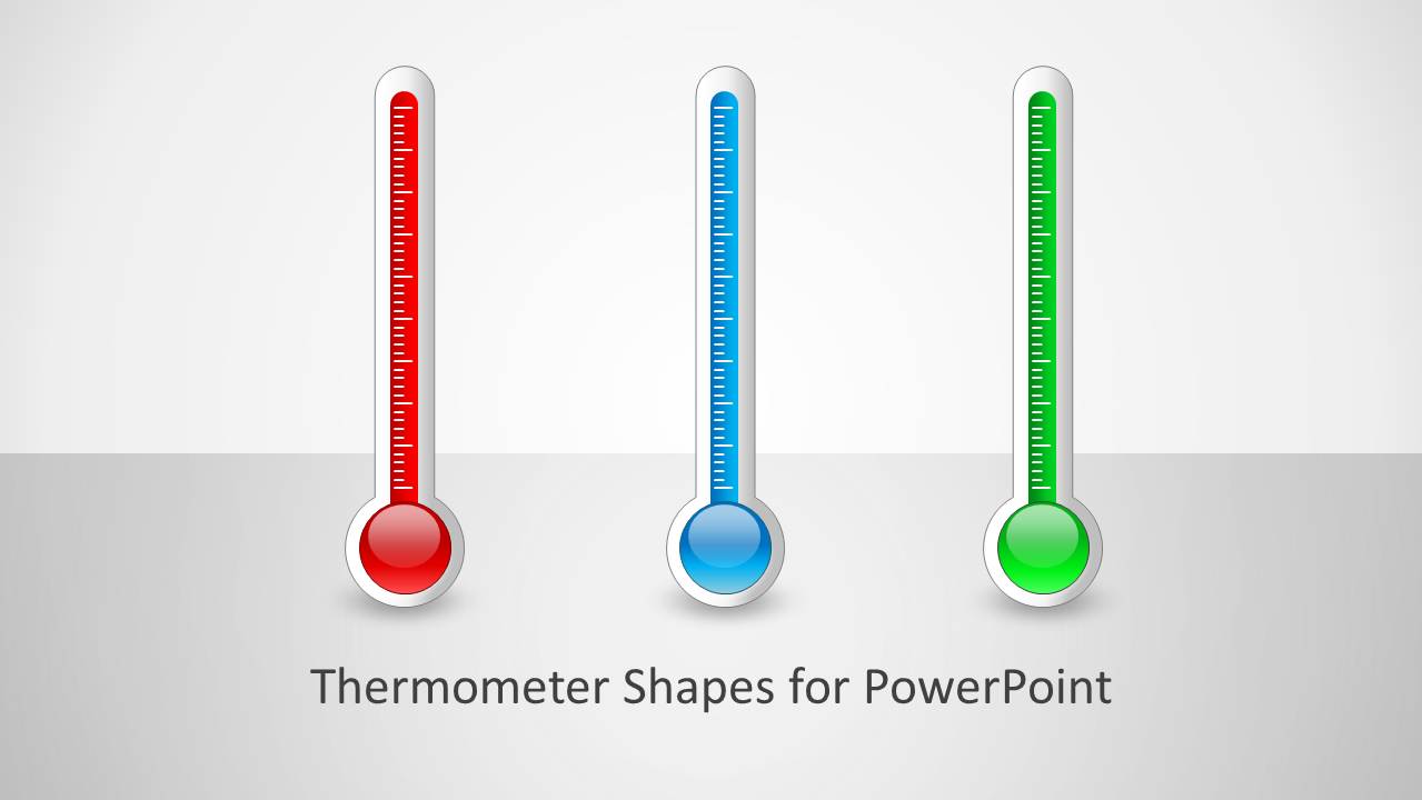 Thermometer Shapes for PowerPoint With Powerpoint Thermometer Template