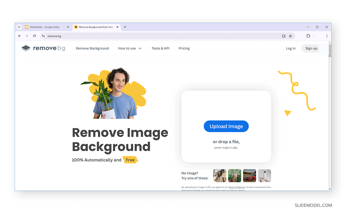 Free background remover tool for Google Slides