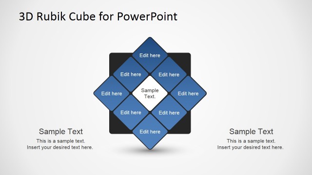 Rubik Cube Rotating Face for PowerPoint