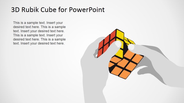 Person Solving Rubik’s Cube Puzzle PowerPoint Scene