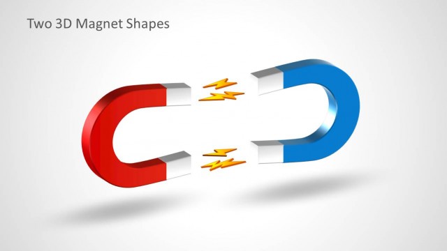 3D Opposing Magnets Shapes for PowerPoint