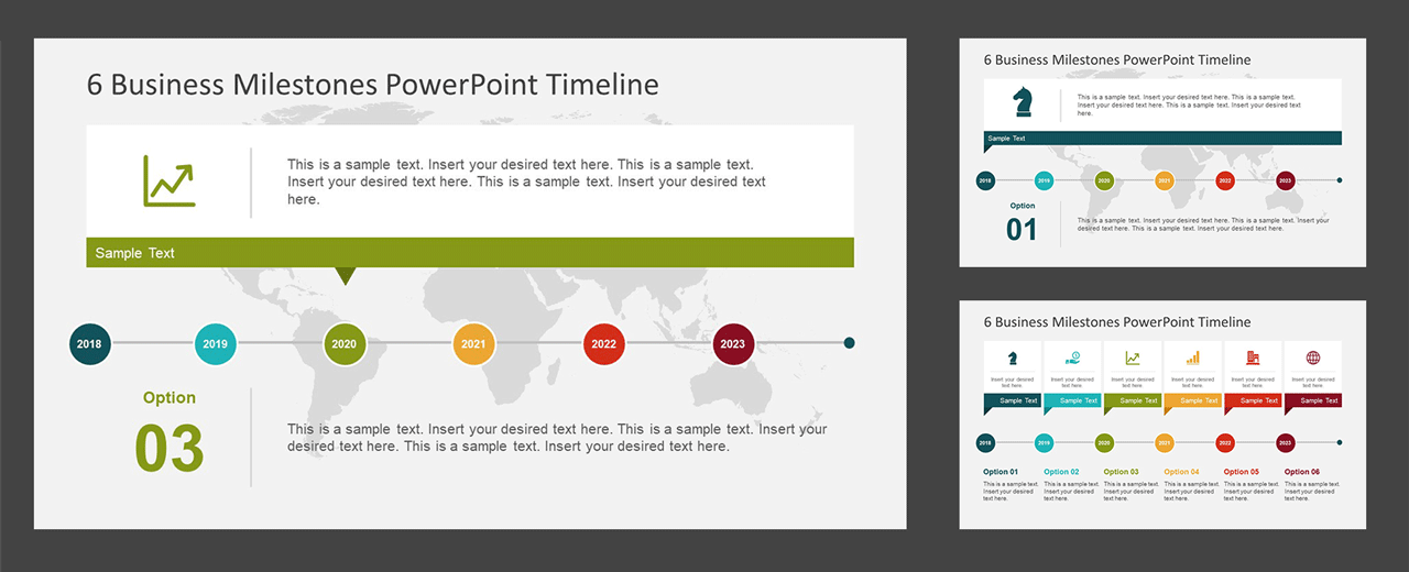 Horizontal PowerPoint Timeline Template 12 Milestones