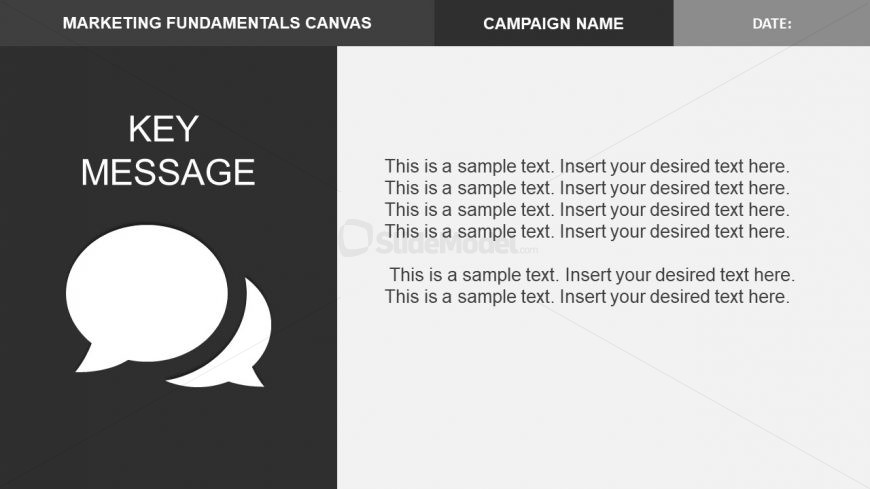 Marketing Canvas Key Message Component