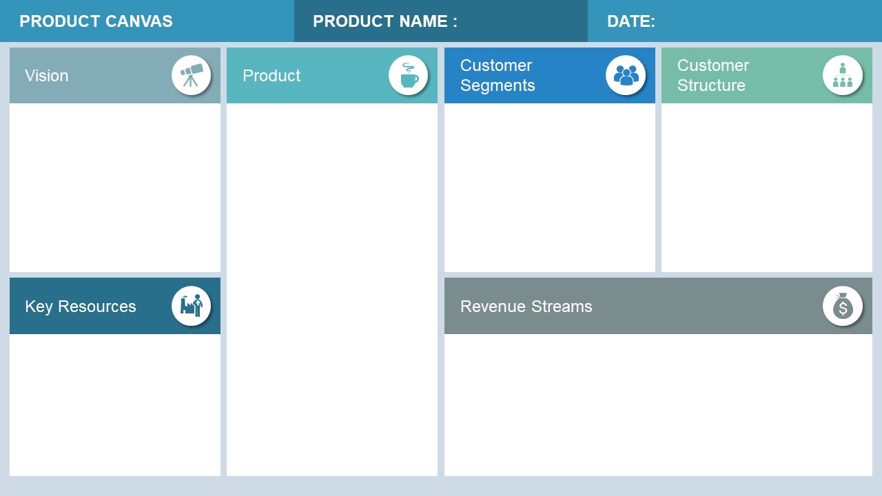 Product Canvas Slide Templates