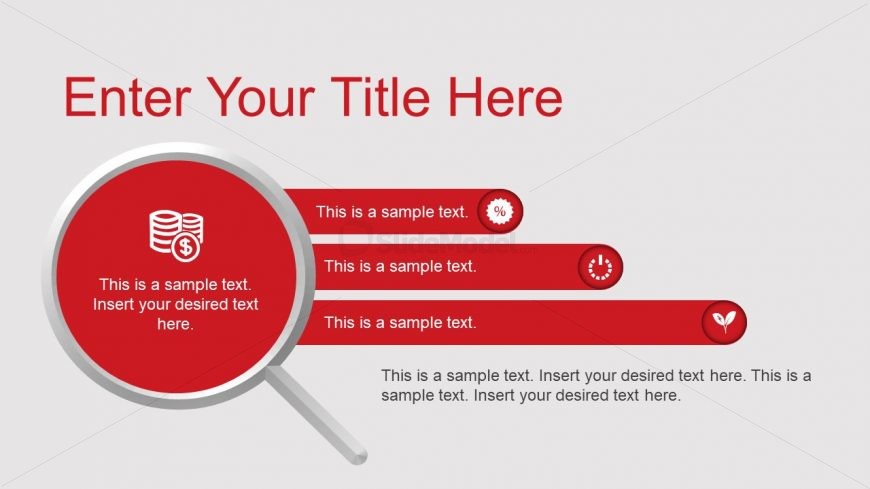 Magnifying Glass PowerPoint Shape
