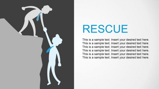 Rescue Business Metaphor PowerPoint