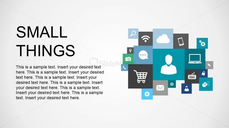 PPT Template Square Box Editable Icon Cluster